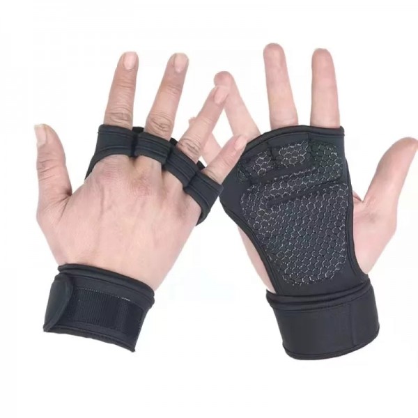 Gym Fitness Gloves Hand Palm Protector with Wrist Wrap Support Men Women Workout Bodybuilding Power Weight Lifting Gloves